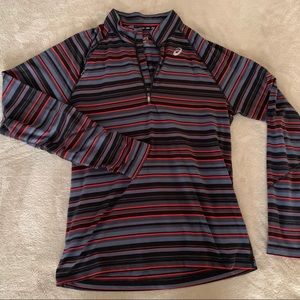 ASICS Men’s Striped Quarter Zip Medium